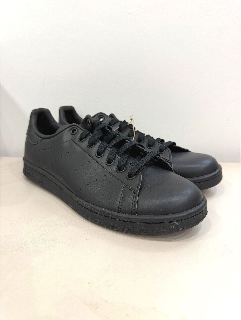 Adidas Stan Smith Men's Black Leather Sneakers Size 10